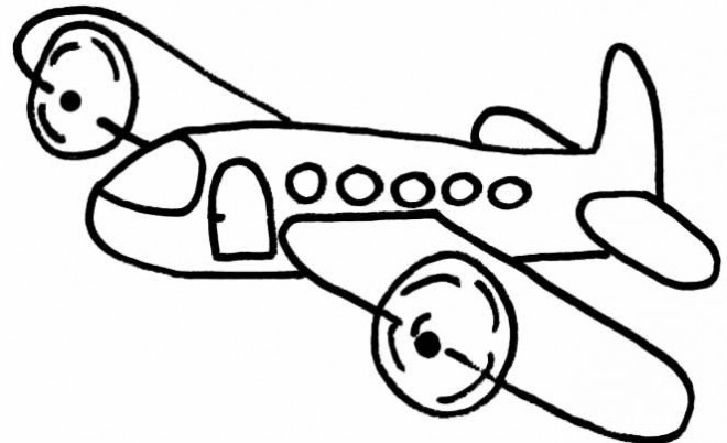 Coloriage et dessins gratuits Avion au crayon à colorier à imprimer
