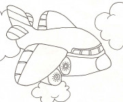 Coloriage Avion  bizarre