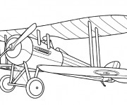 Coloriage Avion de guerre mondiale