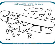 Coloriage Avion les transports aériens