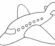 Coloriage Avion simplifié