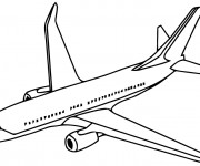 Coloriage et dessins gratuit Avion vue de face à imprimer