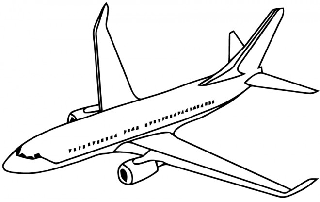 Coloriage Avion Vue De Face Dessin Gratuit à Imprimer