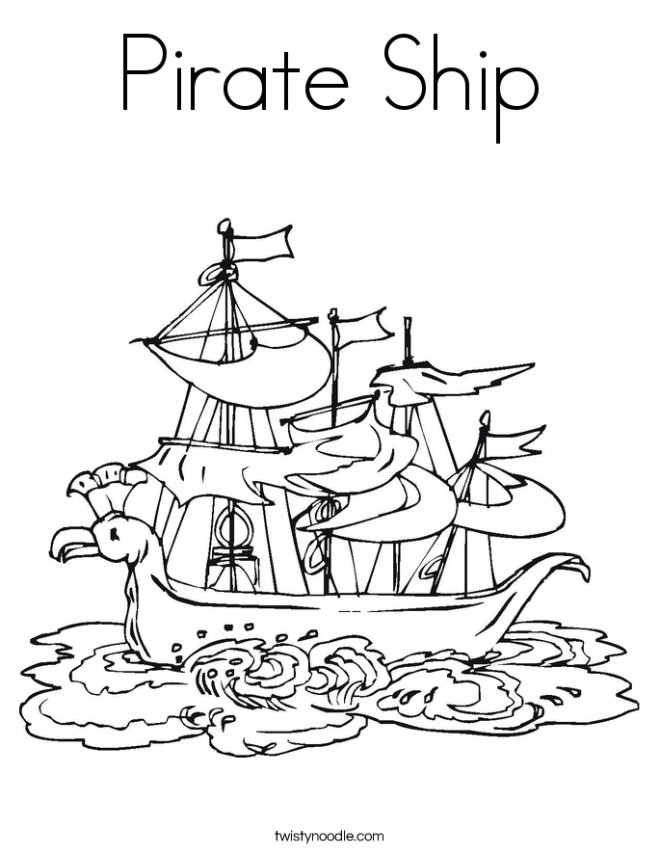 Coloriage et dessins gratuits Bateau de Pirate bizarre à imprimer