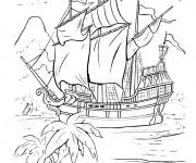 Coloriage Image Bateau Pirate