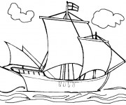 Coloriage et dessins gratuit Navire à voile anglais à imprimer