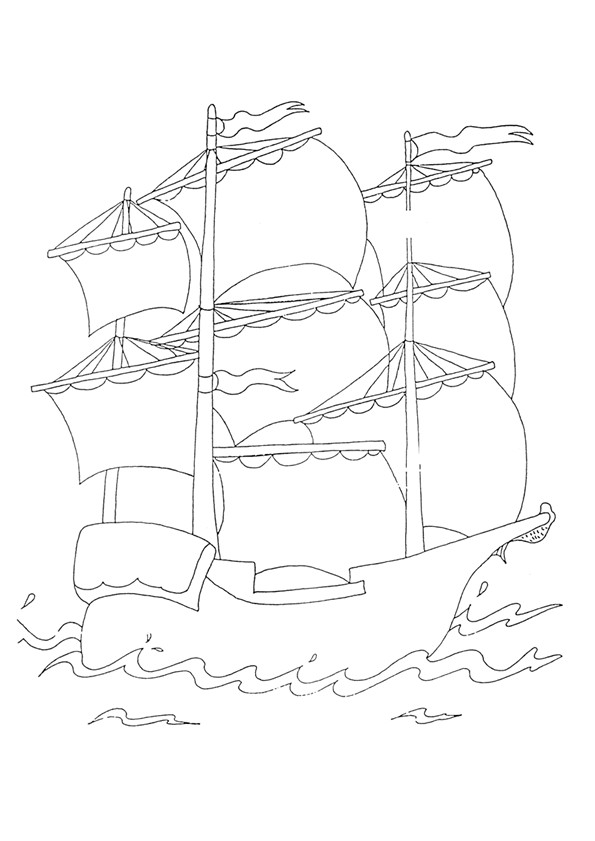 Coloriage et dessins gratuits un Bateau Pirate à compléter à imprimer