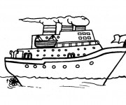 Coloriage et dessins gratuit Bateau de transport de personnes à imprimer