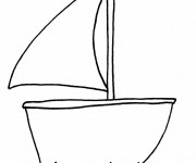 Coloriage Un tout simple Bateau au crayon