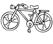 Coloriage Bicyclette ordinaire de route