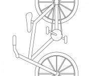 Coloriage Bicyclette stylisée à télécharger