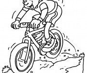 Coloriage Bicyclette VTT et Le Petit Gar&ccedil;on