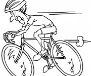 Coloriage Le Cycliste rapide