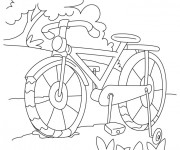 Coloriage Le Vélo en plein air