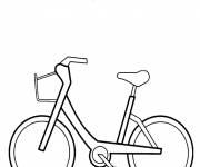Coloriage et dessins gratuit modèle bicyclette à imprimer