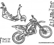 Coloriage Moto Cross de Course