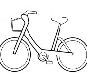 Coloriage Petite Bicyclette vectoriel
