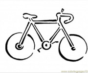 Coloriage et dessins gratuit Silhouette Bicyclette à imprimer