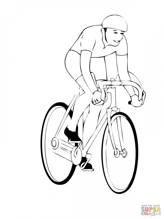 Coloriage et dessins gratuits Un Cycliste professionnel à imprimer