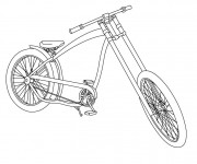 Coloriage Un Vélo stylisé à colorier