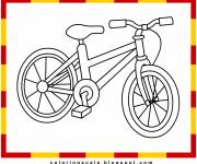 Coloriage et dessins gratuit une bicyclette facile à colorier à imprimer