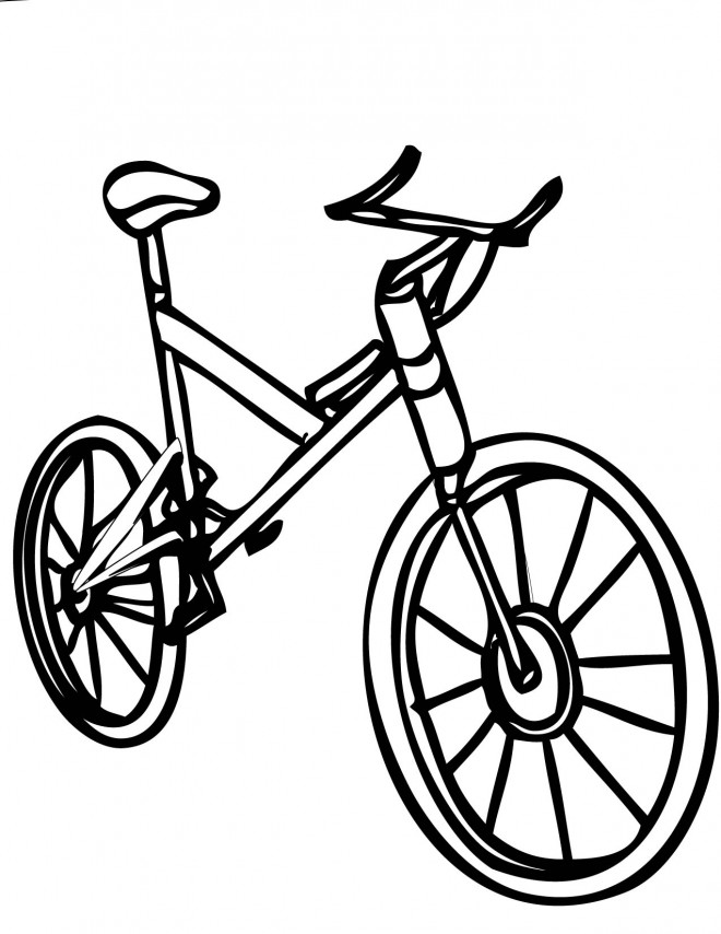 Coloriage et dessins gratuits Une Bicyclette maternelle à imprimer