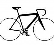 Coloriage V&eacute;lo de Course vecteur