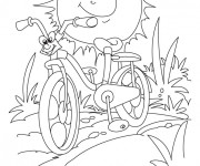 Coloriage Vélo rigolo