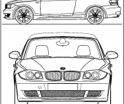 Coloriage BMW e30 convertible couleur