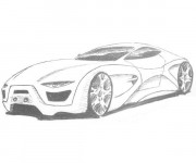 Coloriage BMW i8 au crayon