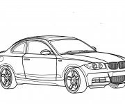 Coloriage BMW M3 vue extérieur