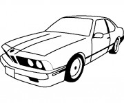 Coloriage BMW stylisé à découper