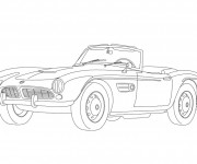 Coloriage Modèle BMW convertible ancien