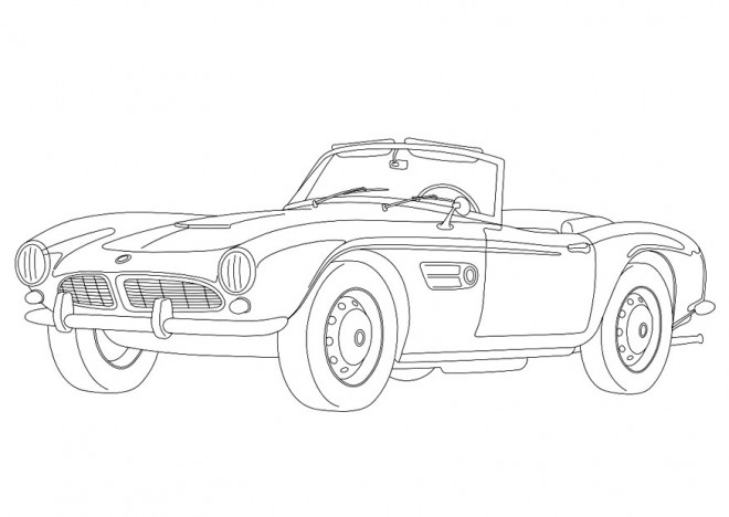 Coloriage et dessins gratuits Modèle BMW convertible ancien à imprimer