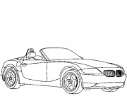 Coloriage Voiture BMW cabriolet