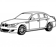 Coloriage Voiture BMW en noir et blanc