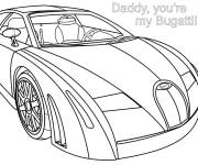 Coloriage Aper&ccedil;u proche de Bugatti