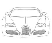 Coloriage Auto Bugatti rapide