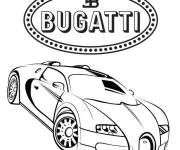 Coloriage Auto et logo de Bugatti