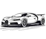 Coloriage Automobile Bugatti