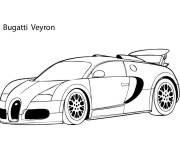 Coloriage et dessins gratuit Beau mod&egrave;le de Bugatti à imprimer