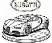 Coloriage Bugatti au foire