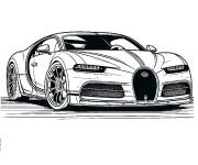 Coloriage Bugatti auto magestique