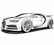 Coloriage Bugatti Automobile
