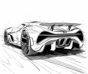 Coloriage Bugatti Bolide en toute puissance