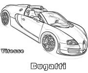 Coloriage Bugatti cabriolet
