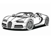 Coloriage et dessins gratuit Bugatti cabriolet pour enfants à imprimer