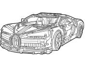 Coloriage Bugatti complexe