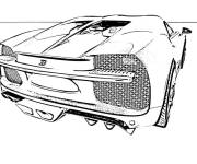 Coloriage Bugatti cot&eacute; moteur
