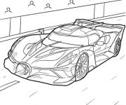 Coloriage Bugatti de course de Nascar